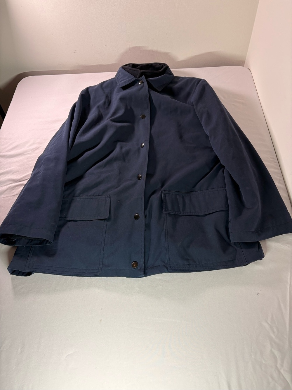 Women’s Navy Button-Front Jacket